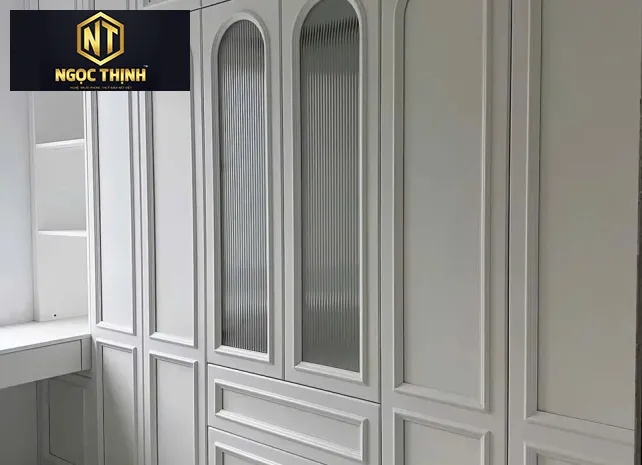 TỦ QUẦN ÁO GỖ MDF PHỦ MELAMINE MẪU 08